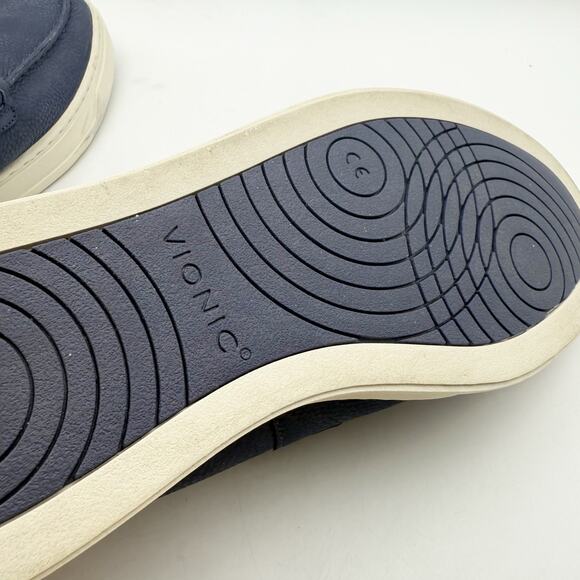 Vionic Mens Thompson Loafers US 10.5 M EU 43.5 Navy Blue Suede NIB - Picture 13 of 13